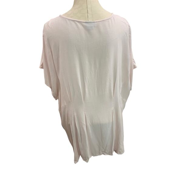 3X Torrid Womens Blush Pink Lightweight Short Sleeve Shirt Button Up V-Neck - Picture 6 of 7